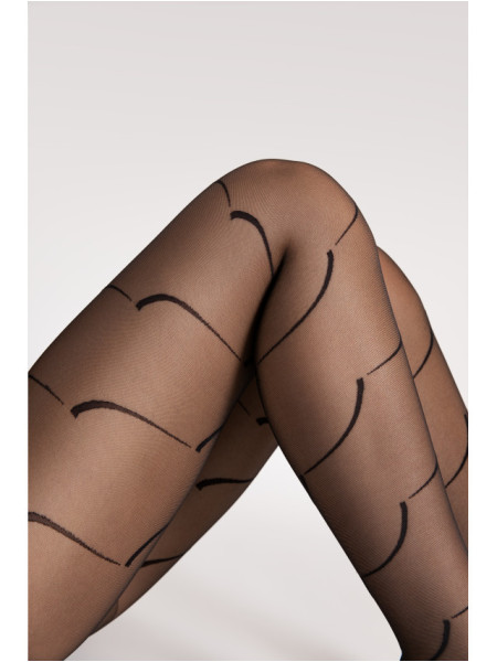 Rajstopy Fiore Black Swan wzorzyste 2
