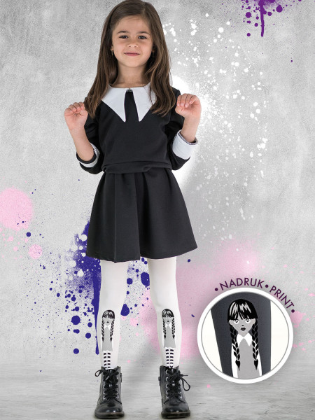 Rajstopki dziewczęce Halloween BLACK