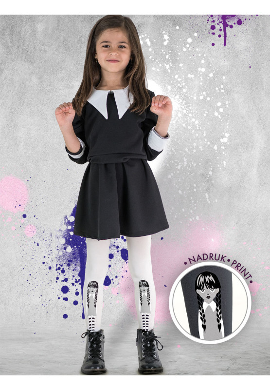 Rajstopki dziewczęce Halloween BLACK